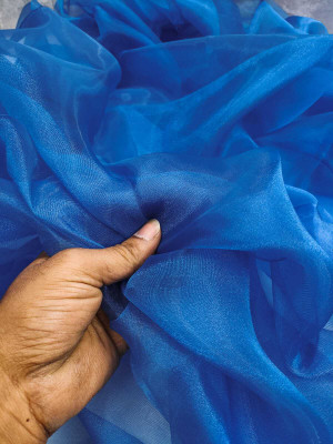 ramiv vastra Organza Solid Multipurpose Running Fabric