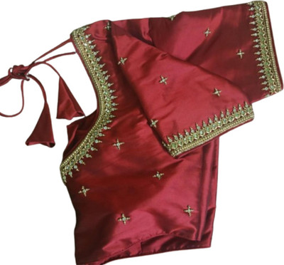 SAINAGARMENTS Art Silk Embroidered Blouse Material