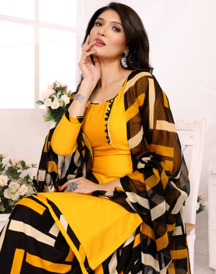 YASHIKA Crepe Printed Salwar Suit Material
