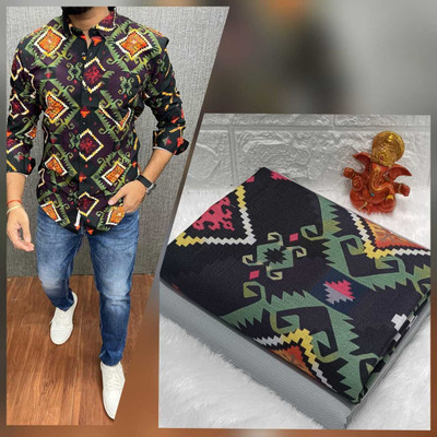 dharmesh enterise Cotton Blend Striped Shirt & Trouser Fabric