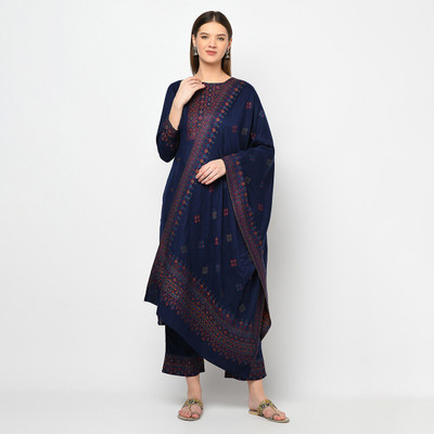 HouseOfCommon Wool Self Design Kurta & Palazzo Material