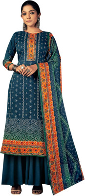 ShEmpire Wool Printed Salwar Suit Material