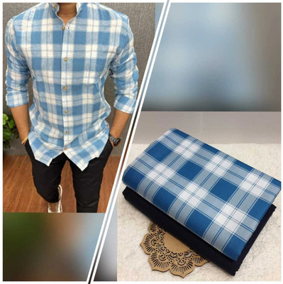 nilkanth Polycotton Checkered Shirt & Trouser Fabric