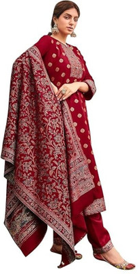 HouseOfCommon Wool Embroidered Salwar Suit Material