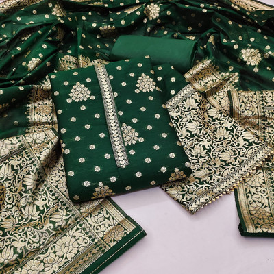 SWARNGANGA TEX Jacquard Embellished Salwar Suit Material