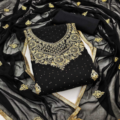 greatchoise Georgette Embroidered Salwar Suit Material