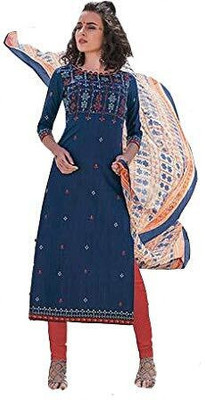DRAVINAM Trends Pure Cotton Printed Salwar Suit Material