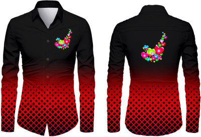 AviraEnterprise Men Printed Casual Red Shirt