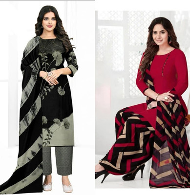 laxmi creation Crepe Printed Salwar Suit Material