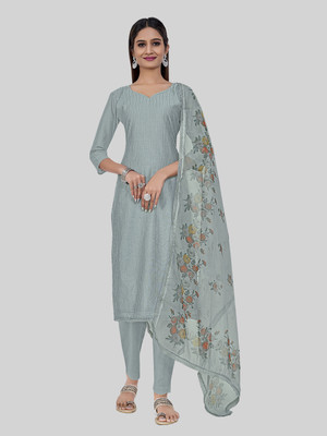 Tavas Chanderi Self Design Salwar Suit Material