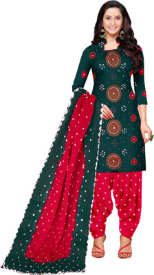 MADHURI CREATION Cotton Blend Embellished Salwar Suit Material