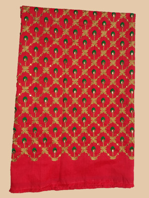 Shantuba textiles Silk Blend Embroidered Blouse Material