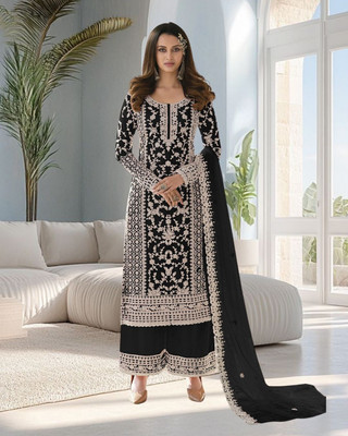 Dealbazaars Corporation Net/Lace Dyed, Embroidered, Embellished, Self Design Salwar Suit Material