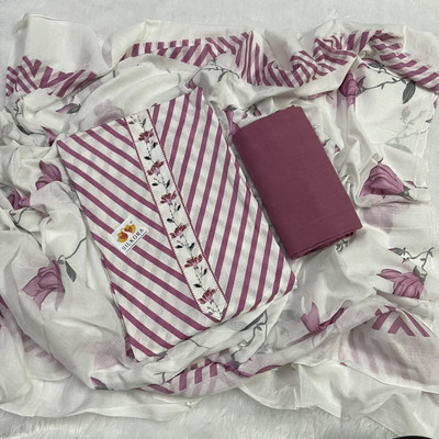 SILKORA Pure Cotton Printed Salwar Suit Material