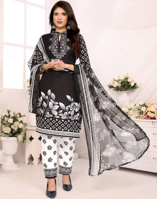 YASHIKA Crepe Floral Print Salwar Suit Material
