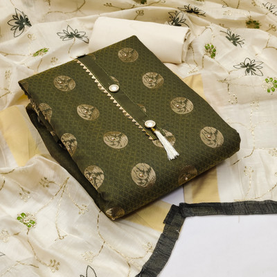 MEHZEEL FAB Jacquard Self Design Salwar Suit Material