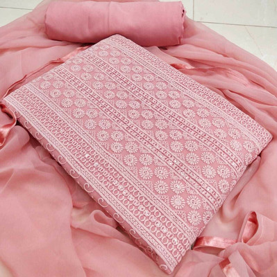HouseOfCommon Georgette Embroidered Salwar Suit Material