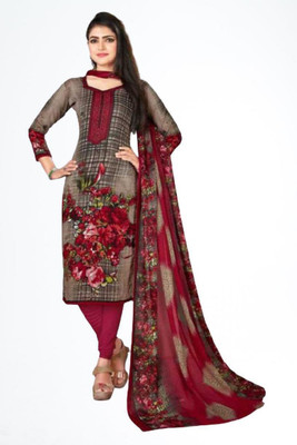 SARVOPAR Crepe Printed Salwar Suit Material