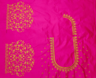 vishwambhari enterprise Pure Silk Embroidered Blouse Material