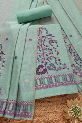 soch Chanderi Embroidered, Self Design Salwar Suit Material