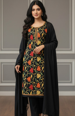REET MAHAL Wool Embroidered Salwar Suit Material