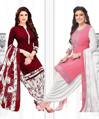 VERCO Crepe Printed Salwar Suit Material