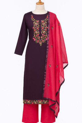 LaxmiCollection Pure Cotton Embroidered Salwar and Dupatta Material