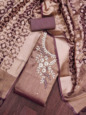 Blissta Viscose Rayon Embellished Salwar Suit Material