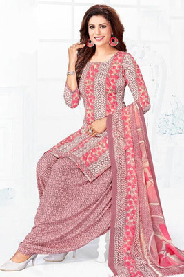 SimpliEthnics Crepe Printed Salwar Suit Material