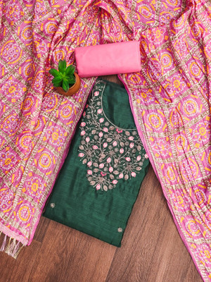 Jaipur Kurti Cotton Blend Floral Print Salwar Suit Material