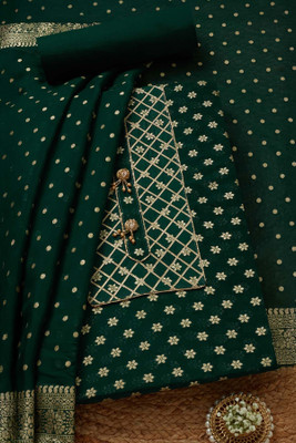 soch Organza Printed Salwar Suit Material