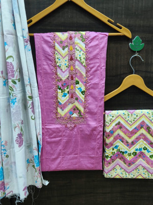 krishna boutique Pure Cotton Printed Salwar Suit Material