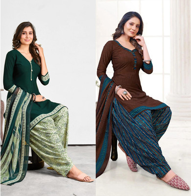 laxmi creation Crepe Printed Salwar Suit Material