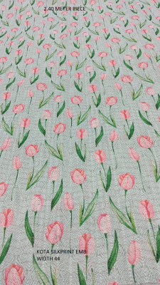 SATKAAR FASHIONS Cotton Blend Printed Multipurpose Running Fabric