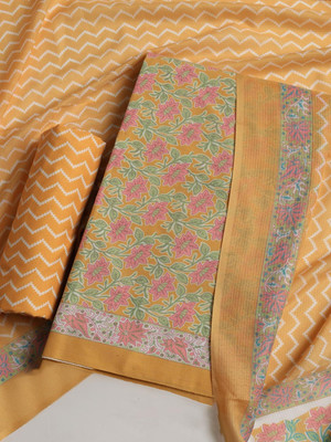 Meena Bazaar Cotton Blend Printed Salwar Suit Material