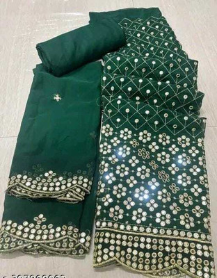 LADYPOTION Georgette Embroidered Salwar Suit Material