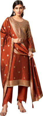 Stylee Lifestyle Pure Silk Self Design Salwar Suit Material