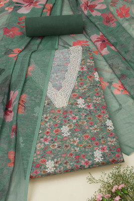 soch Linen Floral Print Salwar Suit Material