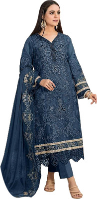 Fijyfab Organza Embroidered Salwar Suit Material