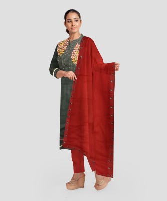 Omkar traders Cotton Blend Embroidered, Self Design, Printed Salwar Suit Material