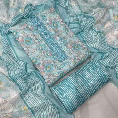 VC Fashion Pure Cotton Printed, Self Design Salwar Suit Material