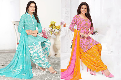 laxmi creation Crepe Printed Salwar Suit Material