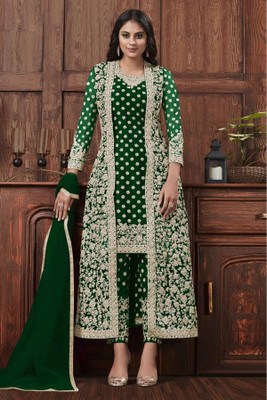 Dealbazaars Corporation Net/Lace Embroidered Kurta & Churidar Material