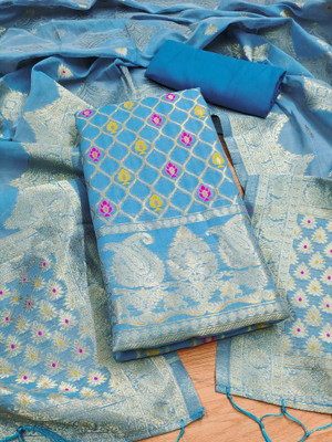 HouseOfCommon Chanderi Embellished Salwar Suit Material