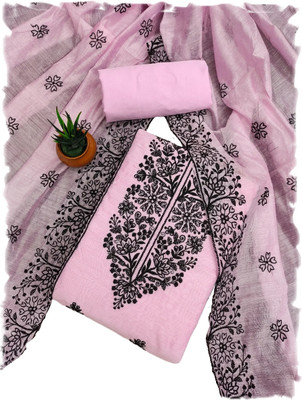 stylescope Cotton Blend Embroidered Salwar Suit Material