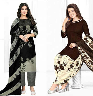 laxmi creation Crepe Printed Salwar Suit Material