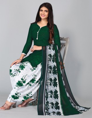 Samah Crepe Floral Print, Printed, Geometric Print Salwar Suit Material