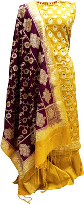 Naveera Pure Silk Self Design Salwar Suit Material