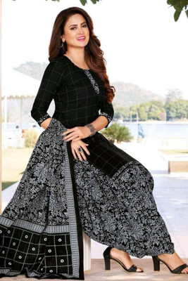 SIMPLYETHNIC Crepe Printed Kurta & Churidar Material