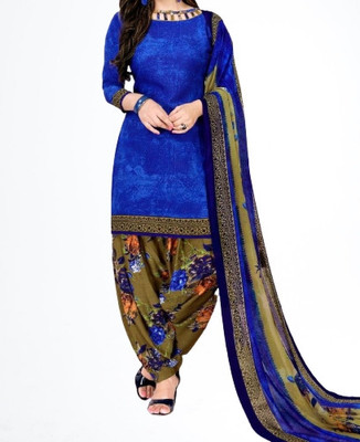 Om Creation Crepe Printed Salwar Suit Material